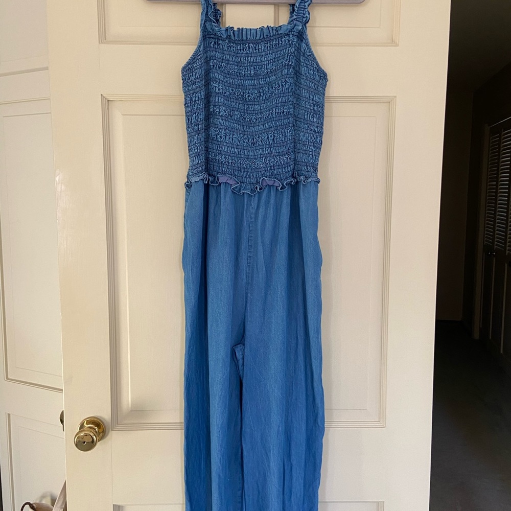 Anthropologie denim jumpsuit